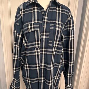 Wrangler Navy and White Checkered Shirt